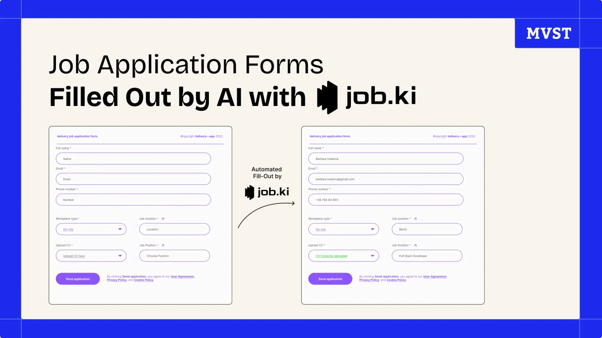 Job Application Forms Filled out by AI with job.ki