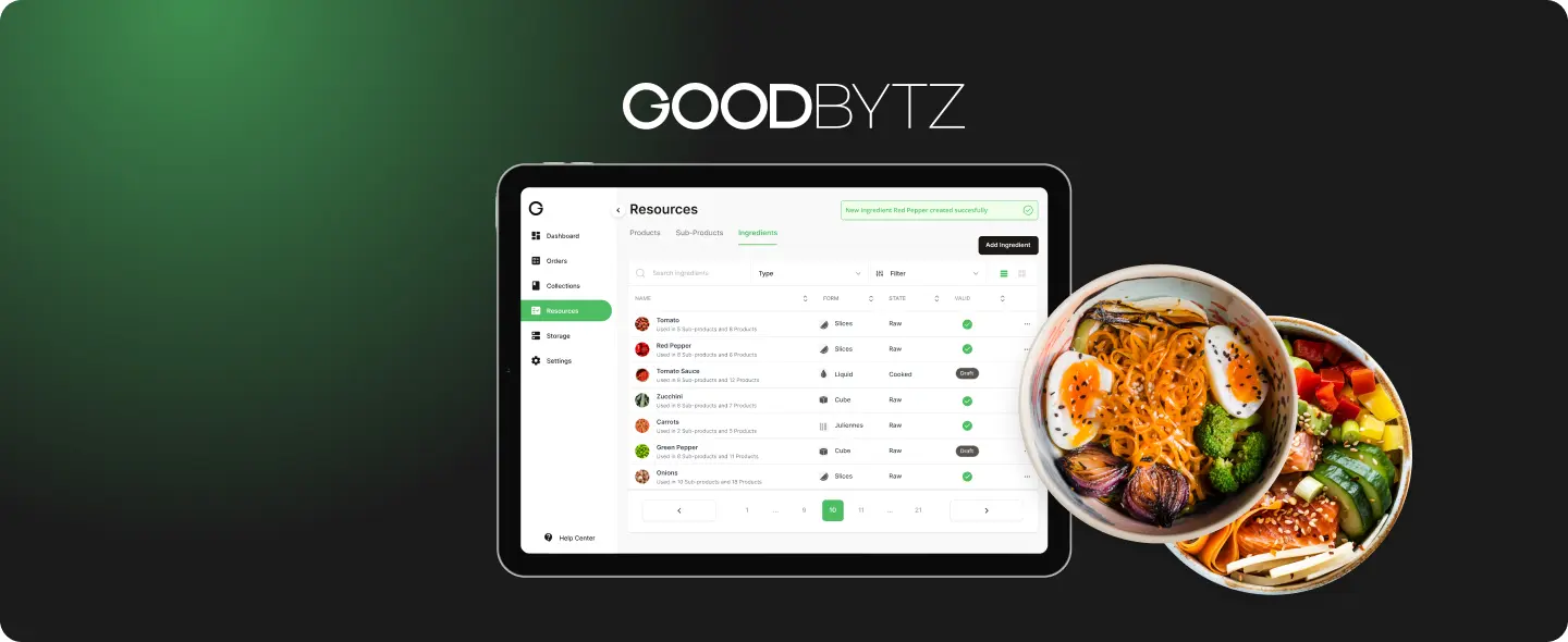 goodbytz web app screen