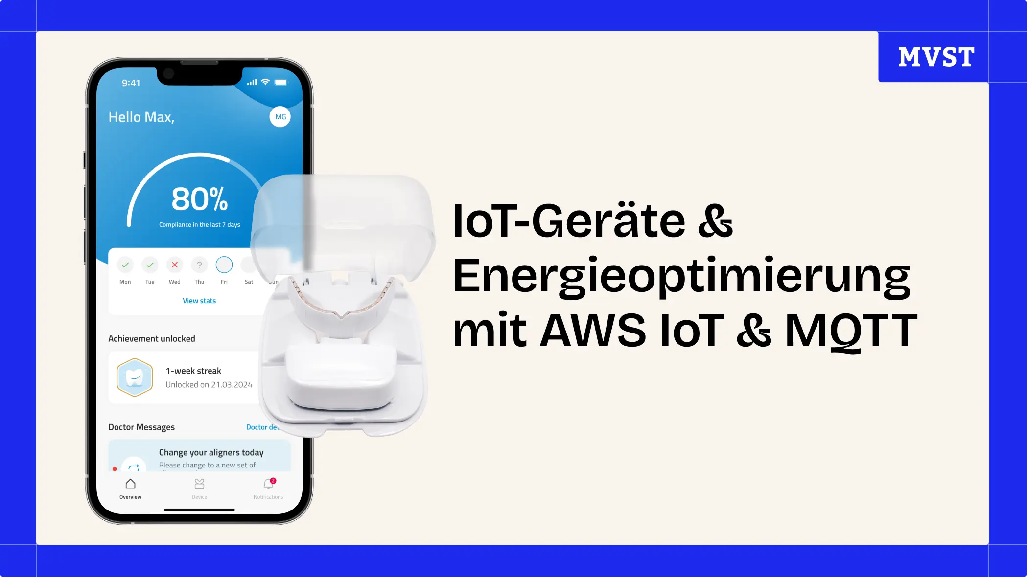 Header für IoT-Geräte & Energieoptimierung mit AWS IoT & MQTT