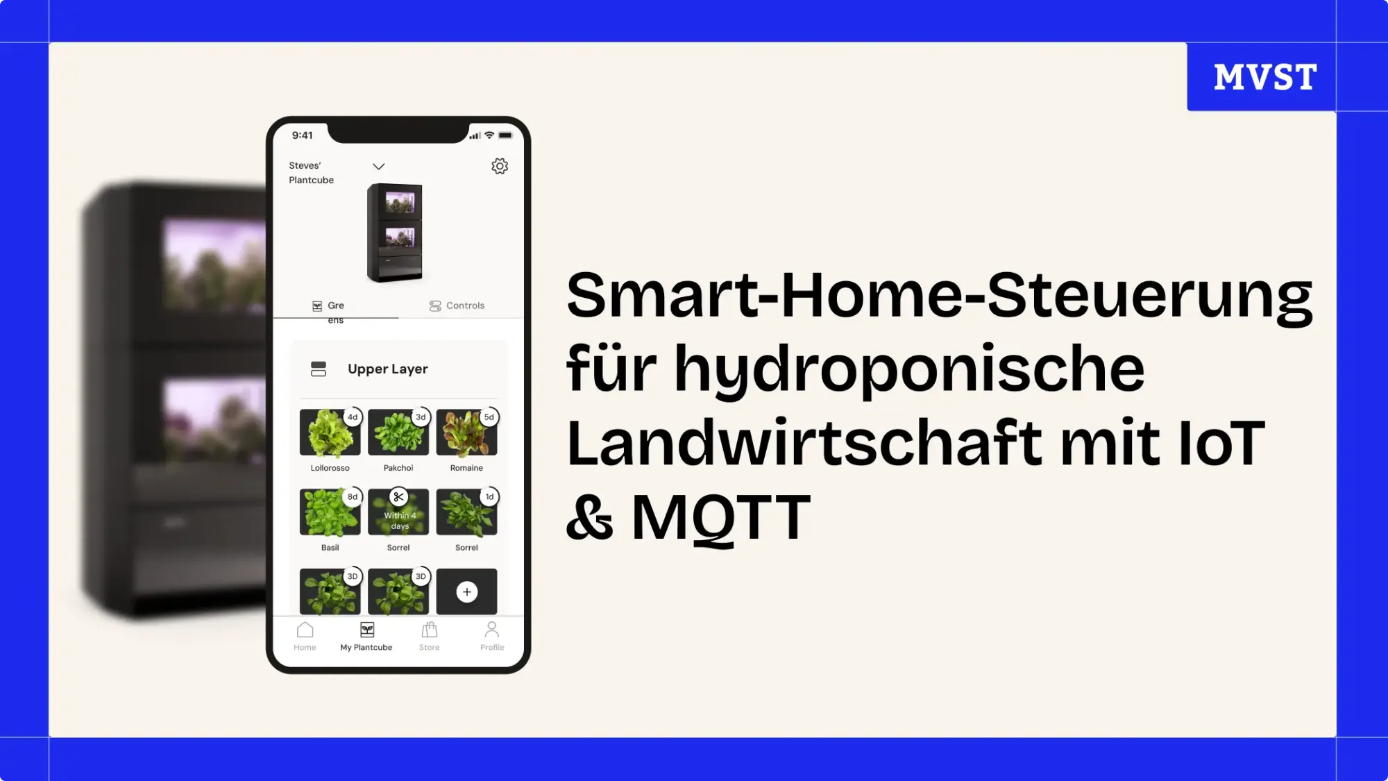 Header für Smart-Home-Steuerung für hydroponische Landwirtschaft mit loT & MOTT