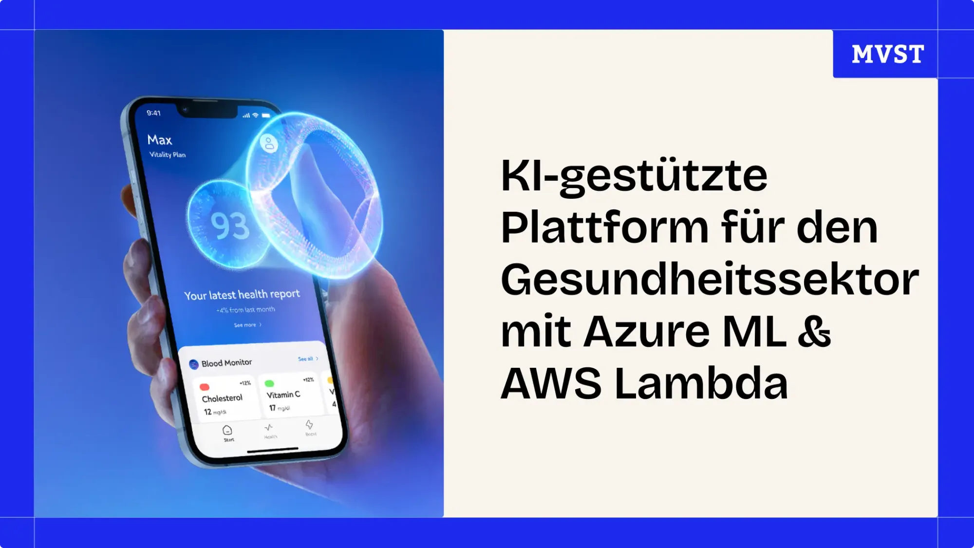 Header für KI-gestützte Plattform für den Gesundheitssektor mit Azure ML & AWS Lambda