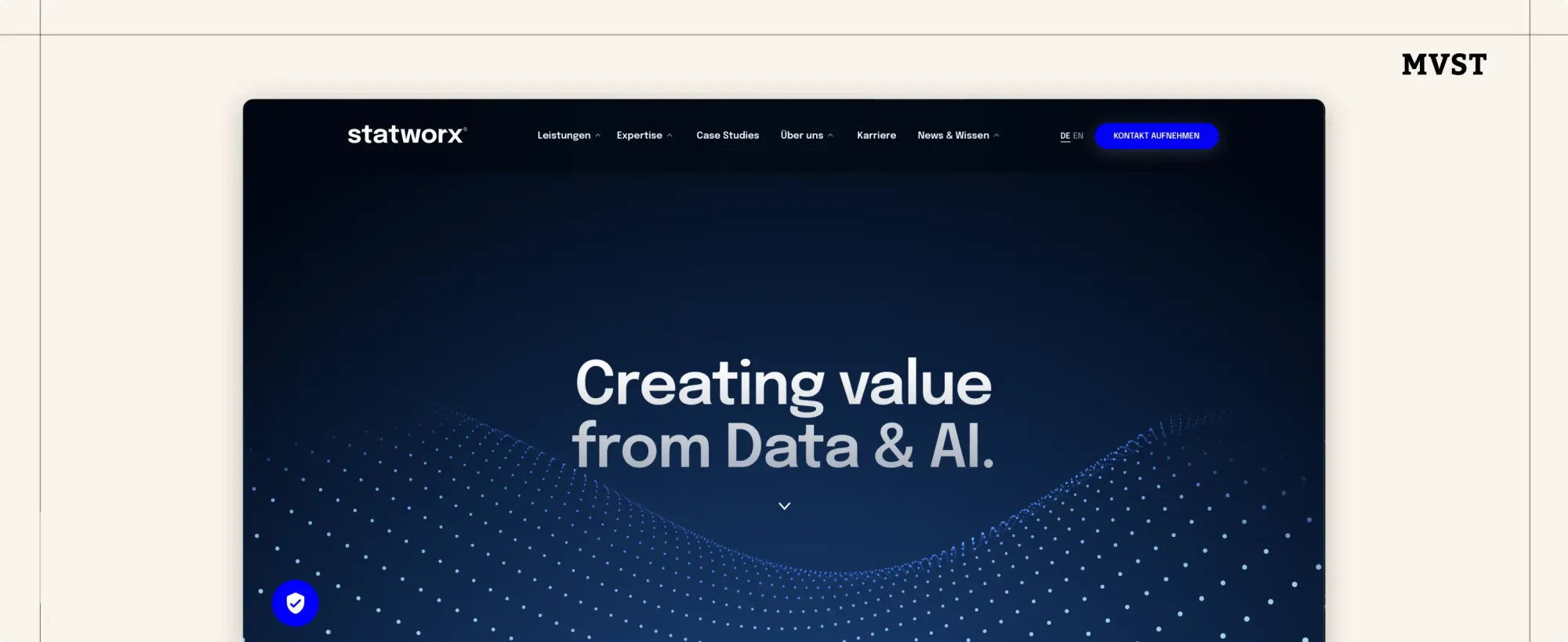 Statworx's website hero section