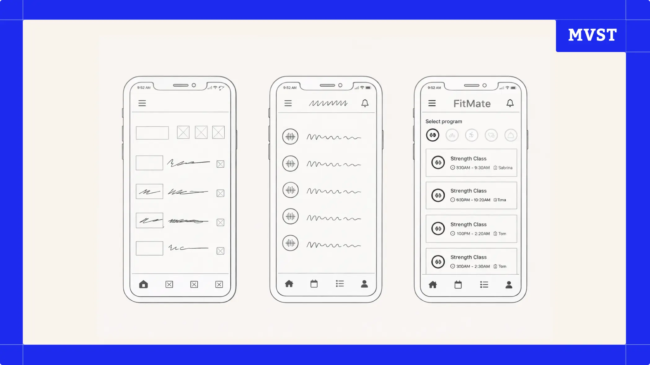 Mobile app development process with design and planning
