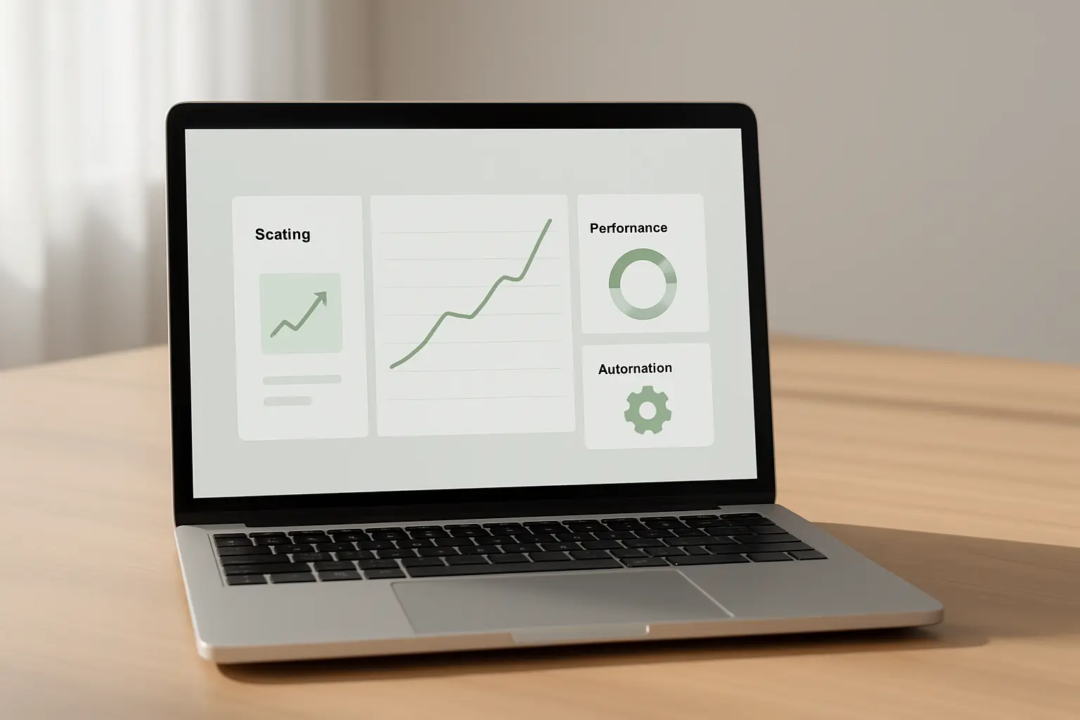 Laptop-Bildschirm mit einem Dashboard zur Performance des digitalen Produkts