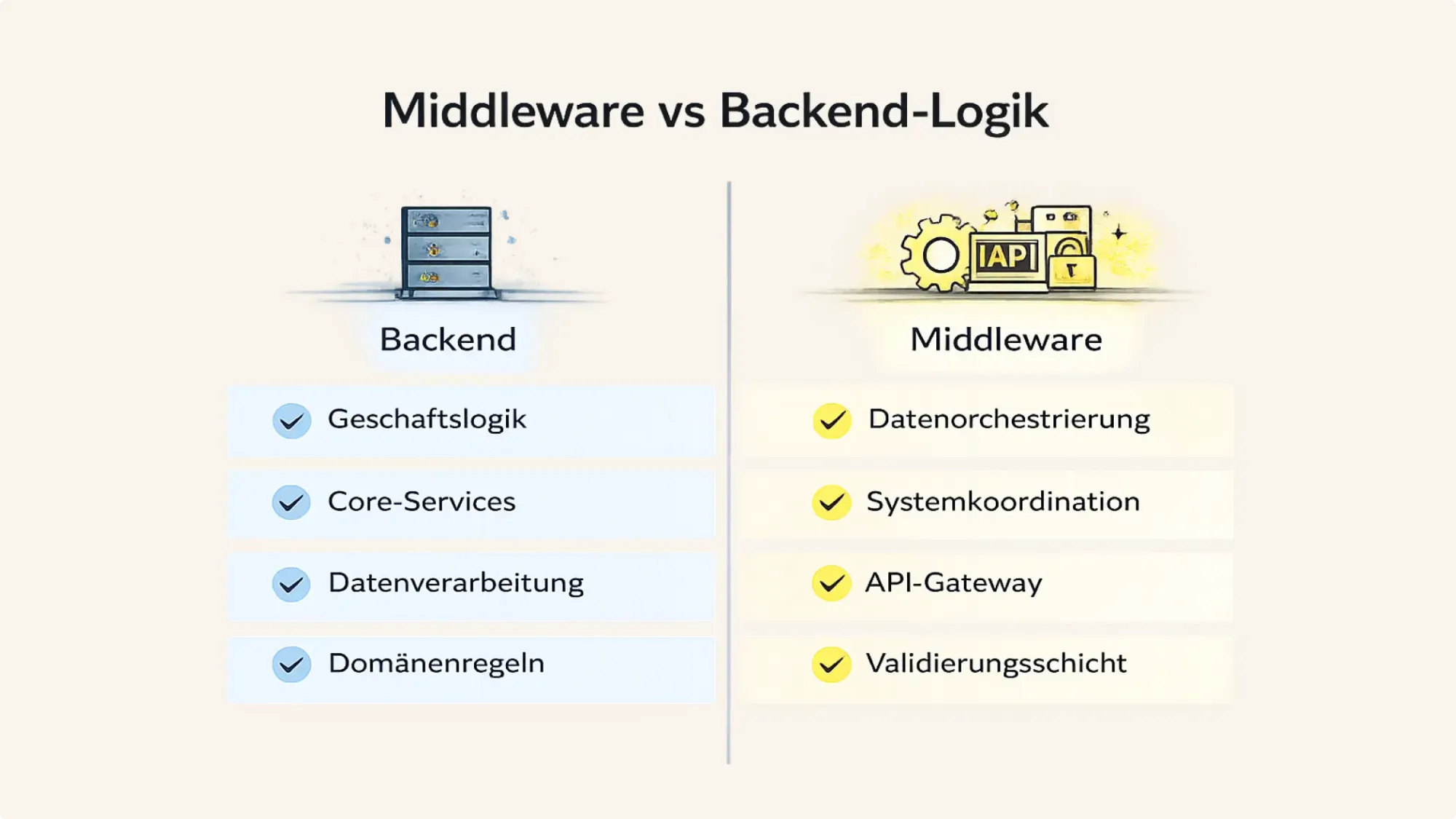 middleware vs backend-logik