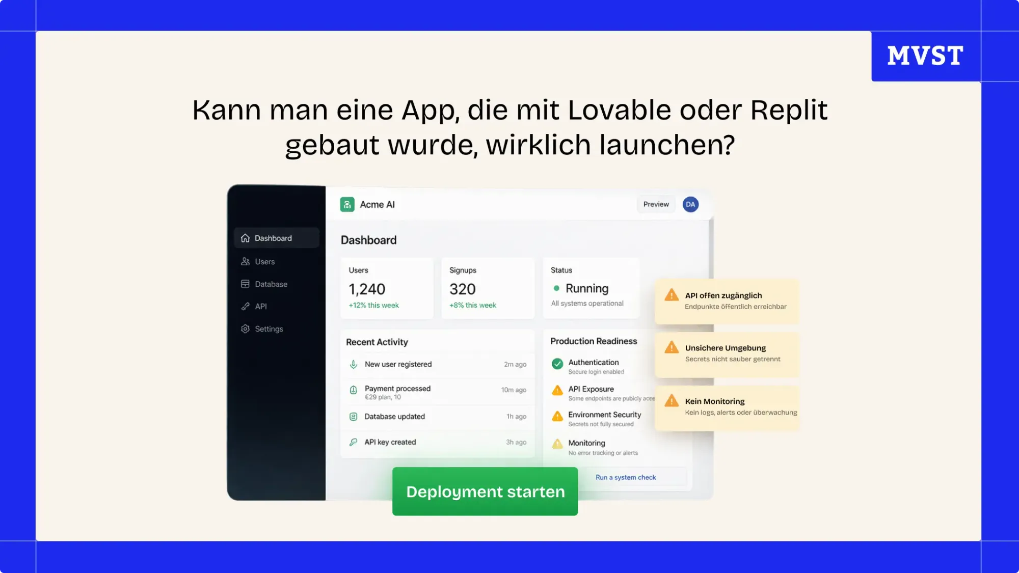 Kann man eine App, die mit Lovable oder Replit gebaut wurde, wirklich launchen?