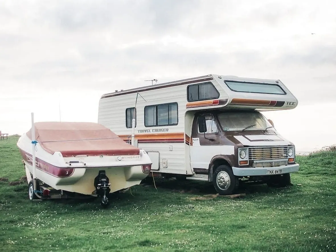 A UK motorhome, unlike touring caravans, motorhomes are motor vehicles with a DVLA V5C registration.