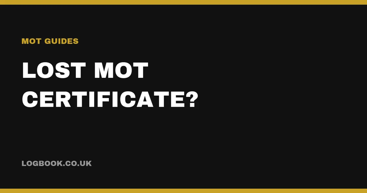 Lost MOT certificate — what to do in the UK