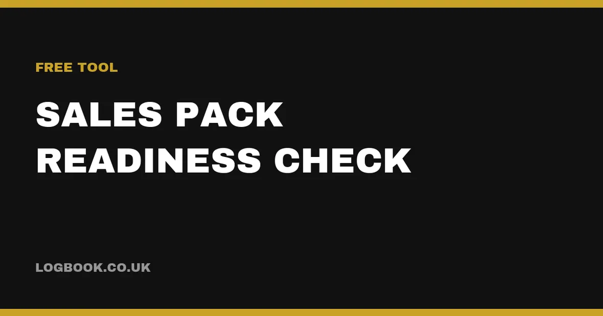 Sales pack readiness checker