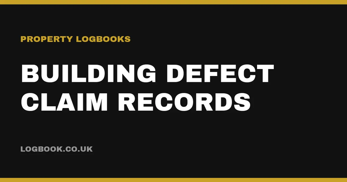 Building defect claim records