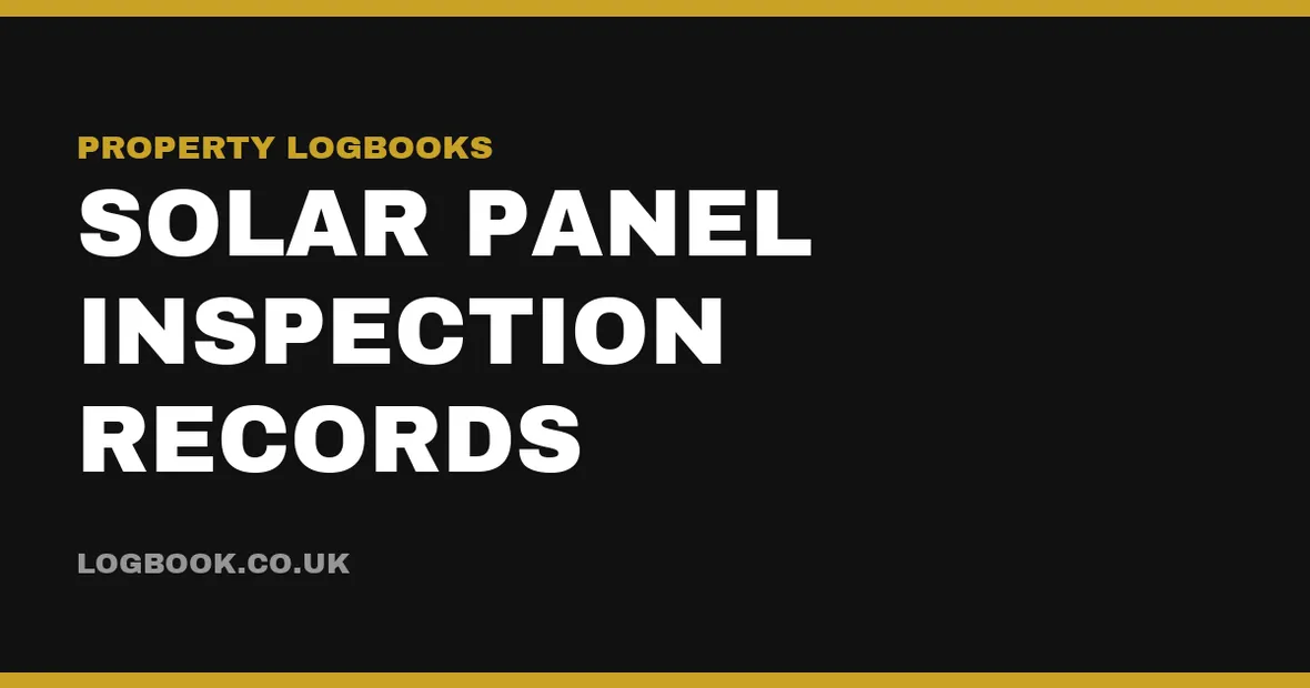 Solar panel inspection records