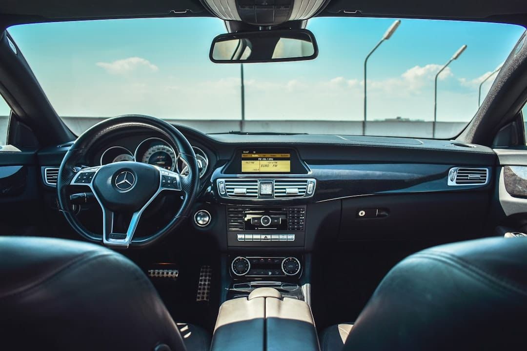 A UK car dashboard — digital service history portals make manufacturer-held records accessible to owners and buyers.