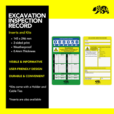 UK construction site record-keeping — Excavation Inspection Records — Legal Requirements.