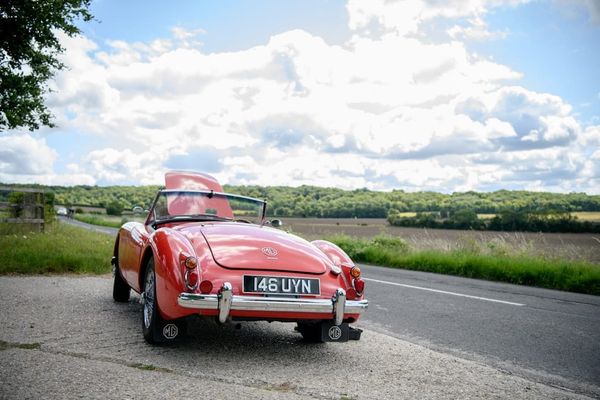 A UK classic car under restoration — DVLA's 2025 rule changes let restored and modified vehicles keep their original registration and VIN.