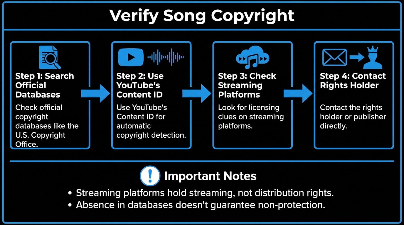 How to verify if a song is copyrighted