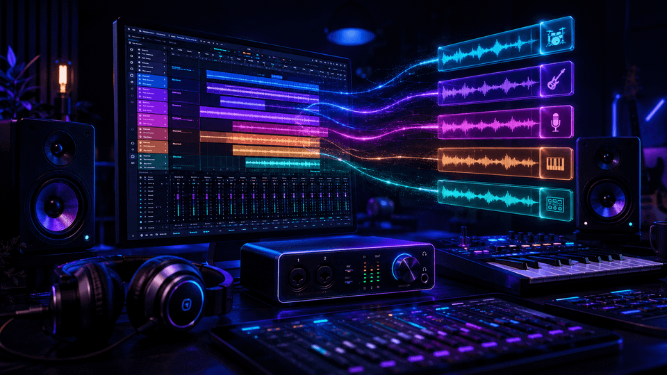 What are stems in music production?