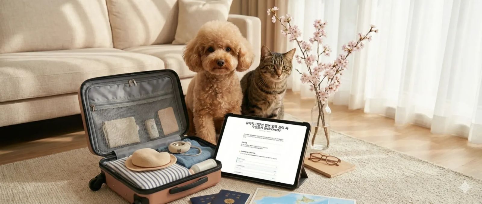 강아지·고양이 일본 입국 준비 자가진단기 (Self-Check)