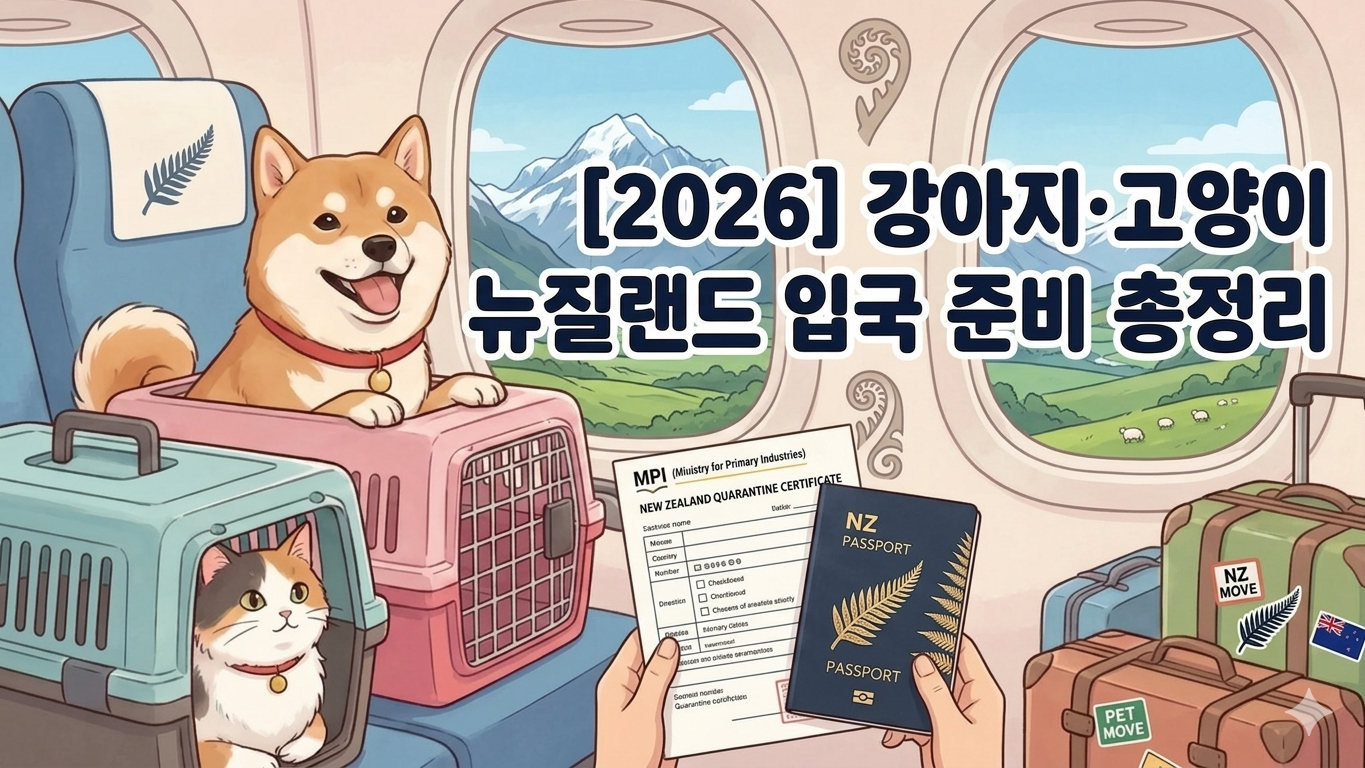 [TITLE] [2026] 강아지·고양이 뉴질랜드 입국 준비 총정리 | 동물검역 절차·서류·기간