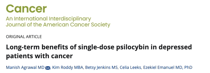 Spotlight: Long-term benefits of single-dose psilocybin in depressed patients with cancer (Agrawal, et al, 2025)