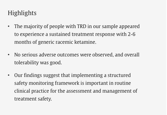 Spotlight: Real-world clinical data on the long-term effectiveness and safety of generic racemic ketamine treatment (Massaneda-Tuneu, et al, 2025)