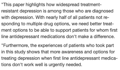Spotlight: Nearly half of depression diagnoses could be considered treatment-resistant (ScienceDaily, 2025)
