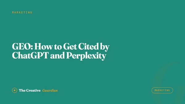 GEO: How to Get Cited by ChatGPT and Perplexity