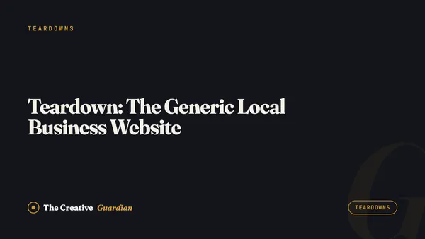 Teardown: The Generic Local Business Website