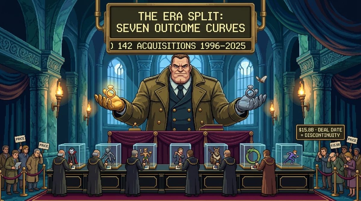 The Era Split: Seven Outcome Curves of Cultural-Asset Acquisitions