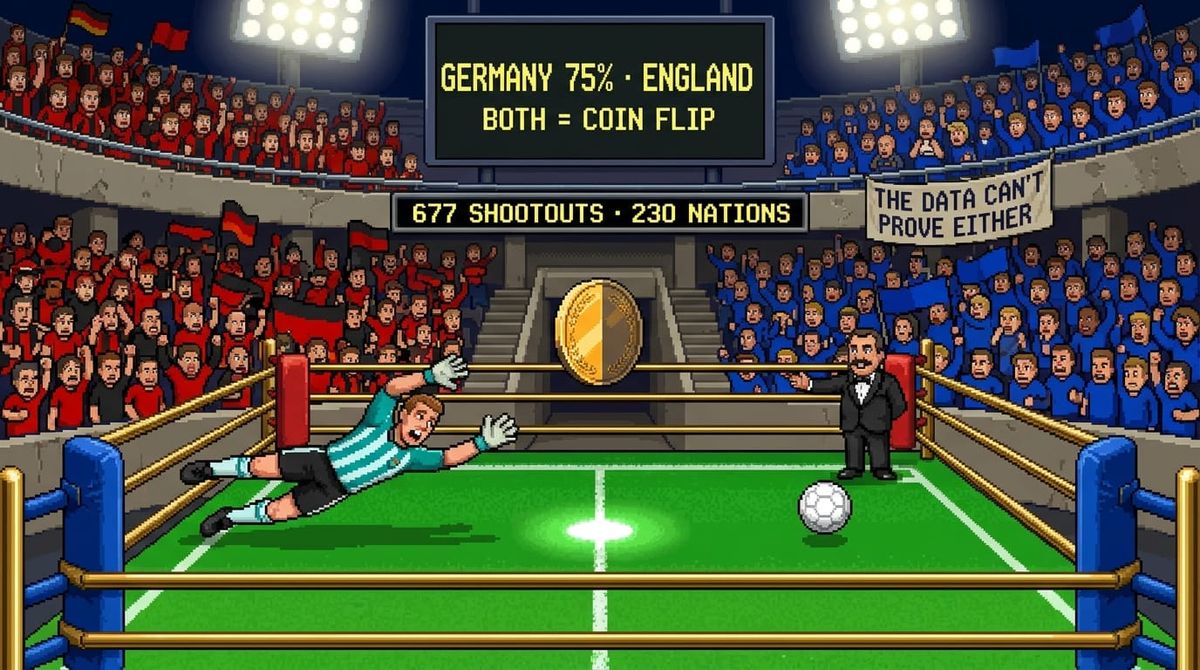 Germany Are Great at Penalties. England Are Cursed. The Data Can't Prove Either.