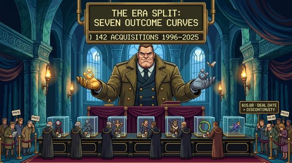 The Era Split: Seven Outcome Curves of Cultural-Asset Acquisitions