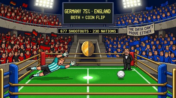 Germany Are Great at Penalties. England Are Cursed. The Data Can't Prove Either.