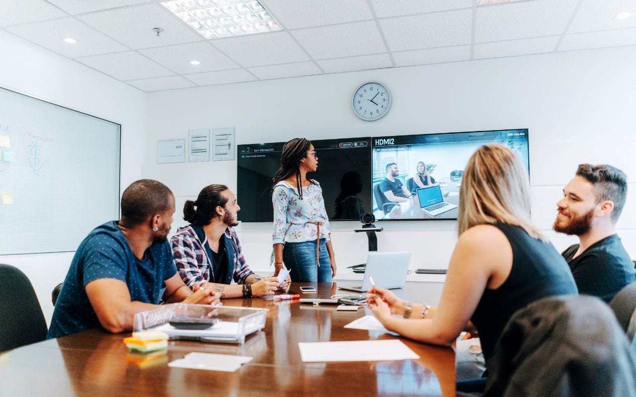 full time college students learning in class
