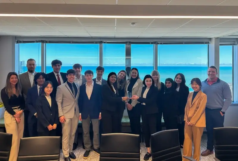 group of STEM students attend research conference