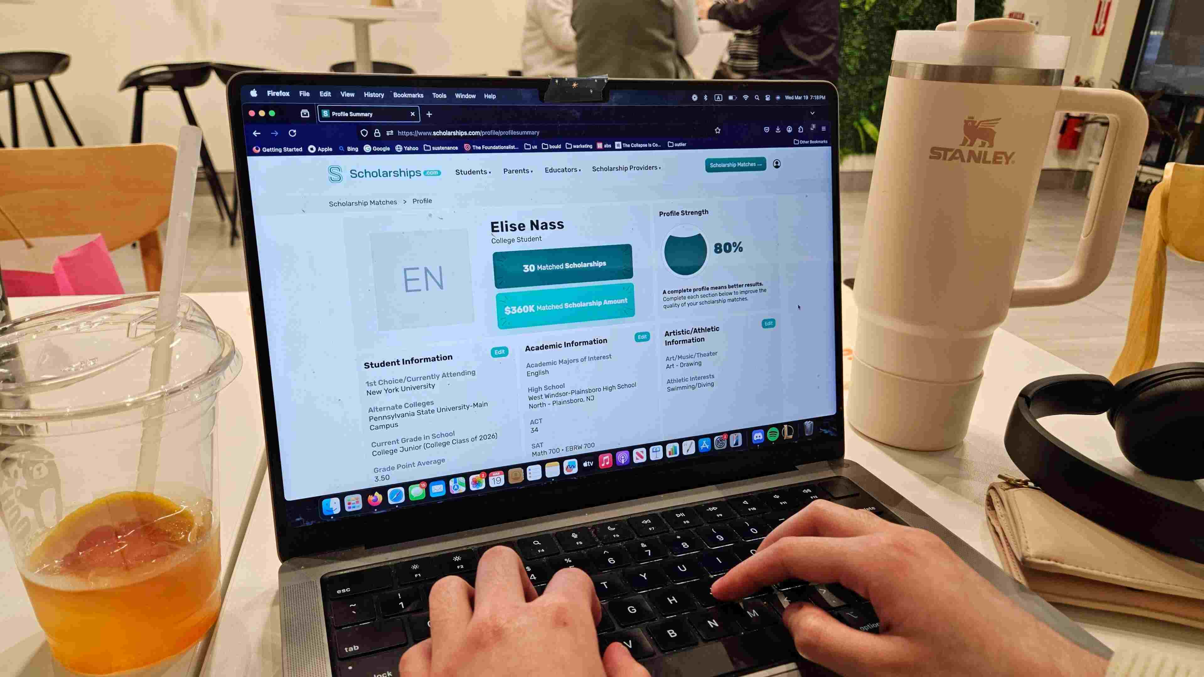 scholarships.com was also a decent option