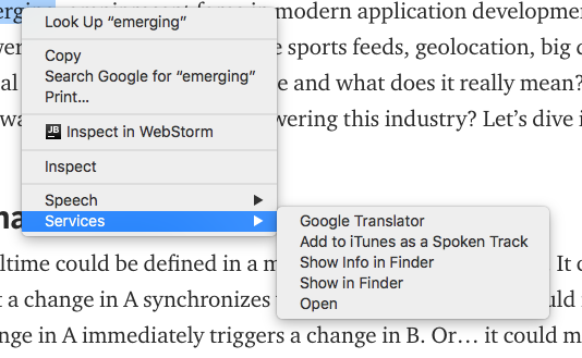 New Google Translator Menu in Hgh Sierra