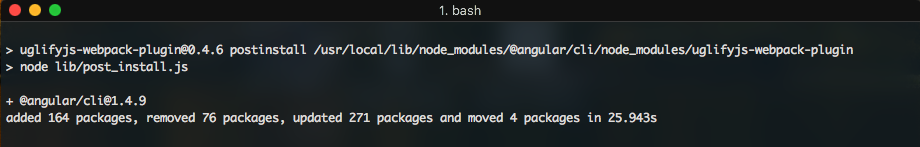 Angular CLI installed