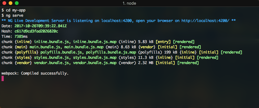 Angular CLI - serving
