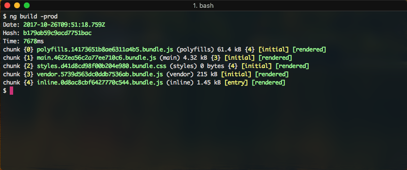 Angular CLI - build command