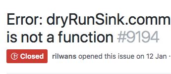 Error: dryRunSink.commit(...).ignoreElements(...).concat is not a function