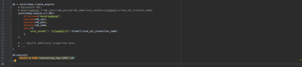 google cloud sql and app engine conneting in python wioht sqlalchemy