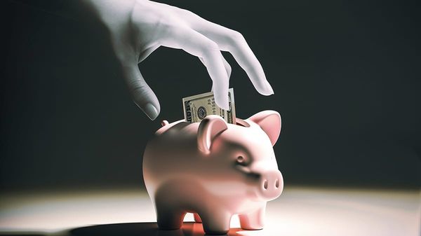 Invisible hand taking savings