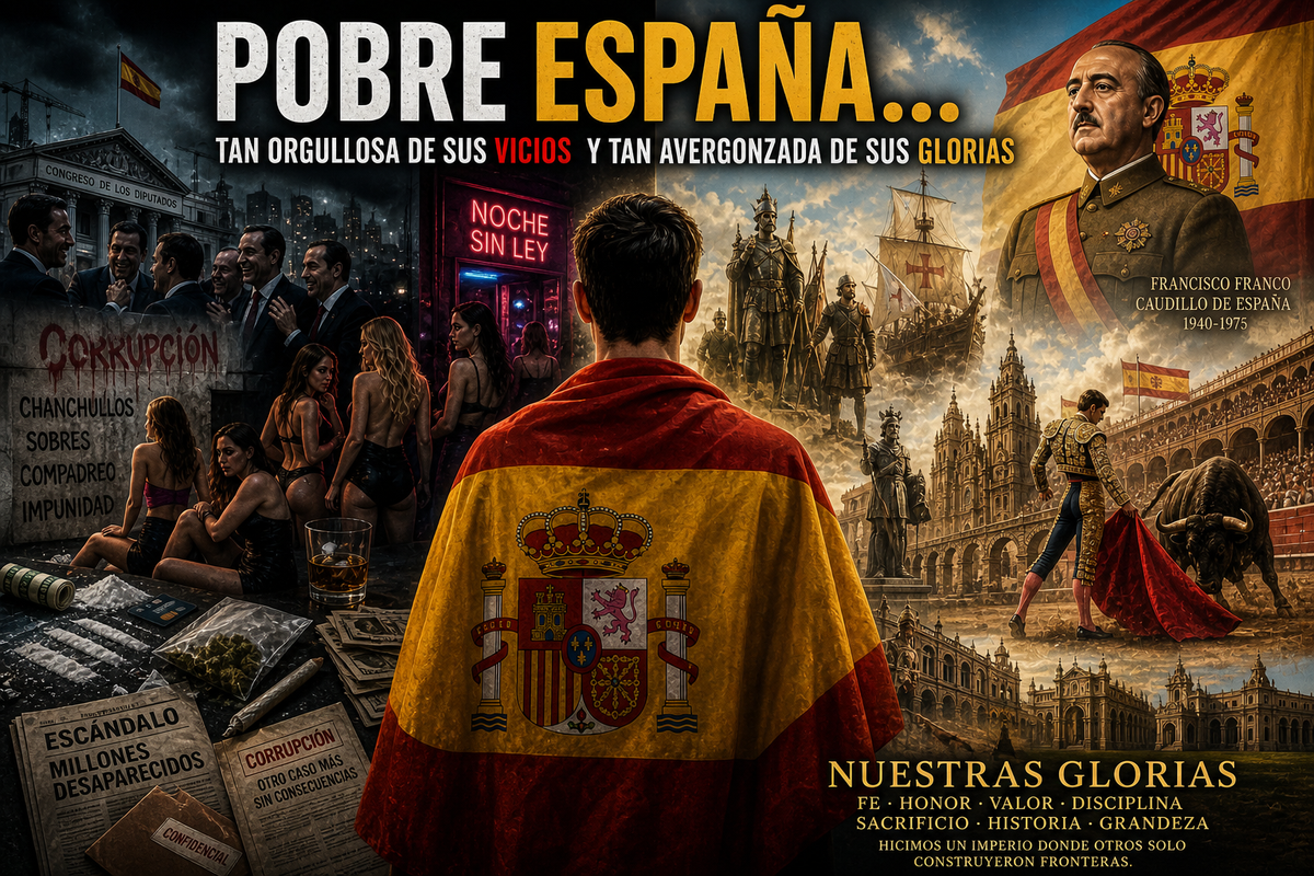 POBRE ESPAÑA... TAN ORGULLOSA DE SUS VICIOS Y TAN AVERGONZADA DE SUS GLORIAS.