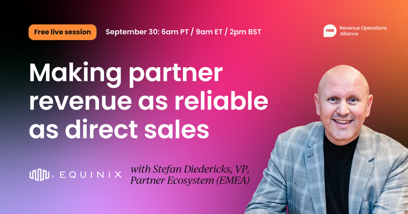 Making partner revenue as reliable as direct sales