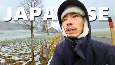 A Snowy Walk in Switzerland