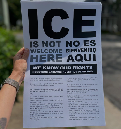 ICE is Not Welcome Here/ICE No Es Bienvenido Aquí