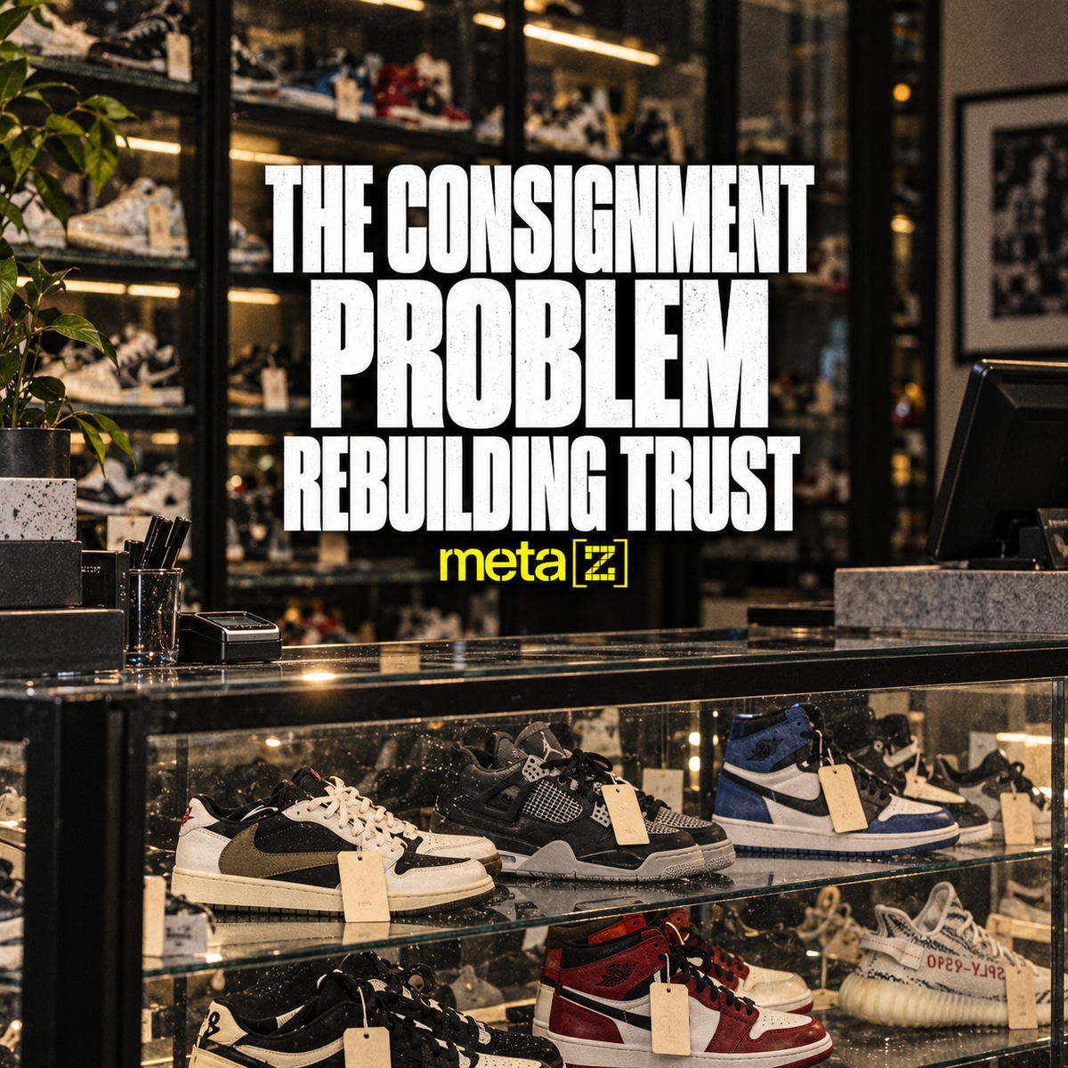 Building Trust in Sneaker Resale Again: The Consignment Problem — METAZ streetwear editorial cover.