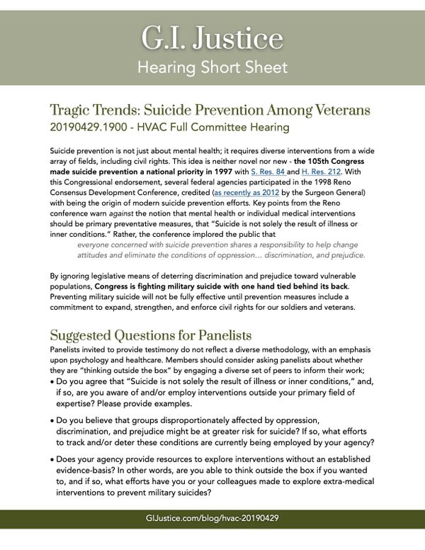 Tragic Trends: Suicide Prevention Among Veterans