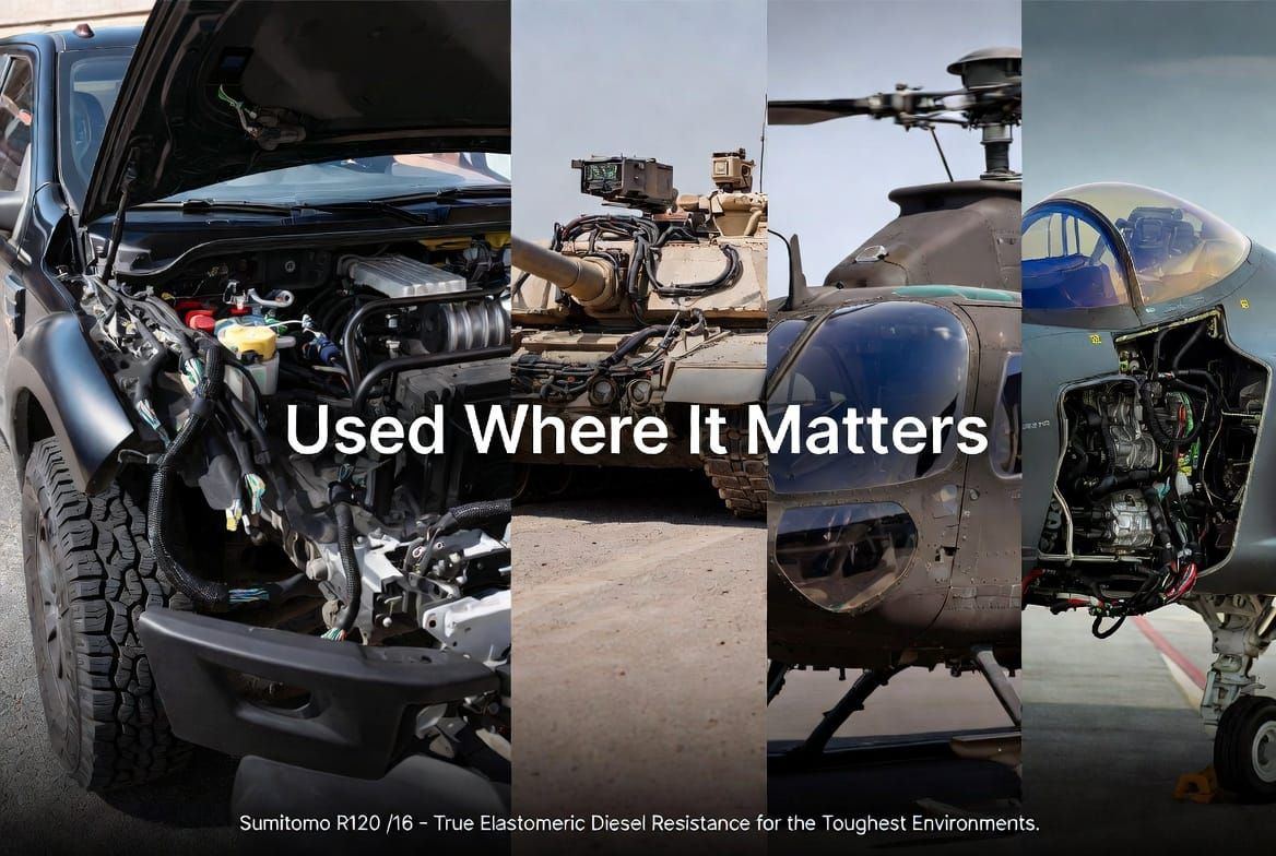 Why Spec Diesel Resistant Sumitomo R120 (/16) over R10 (/1) Heat Shrink
