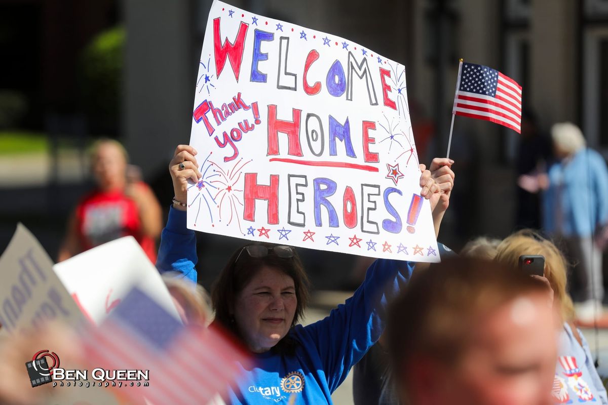 PHOTOS: Veterans Receive Warm Welcome Home in Downtown Clarksburg Following Washington Trip