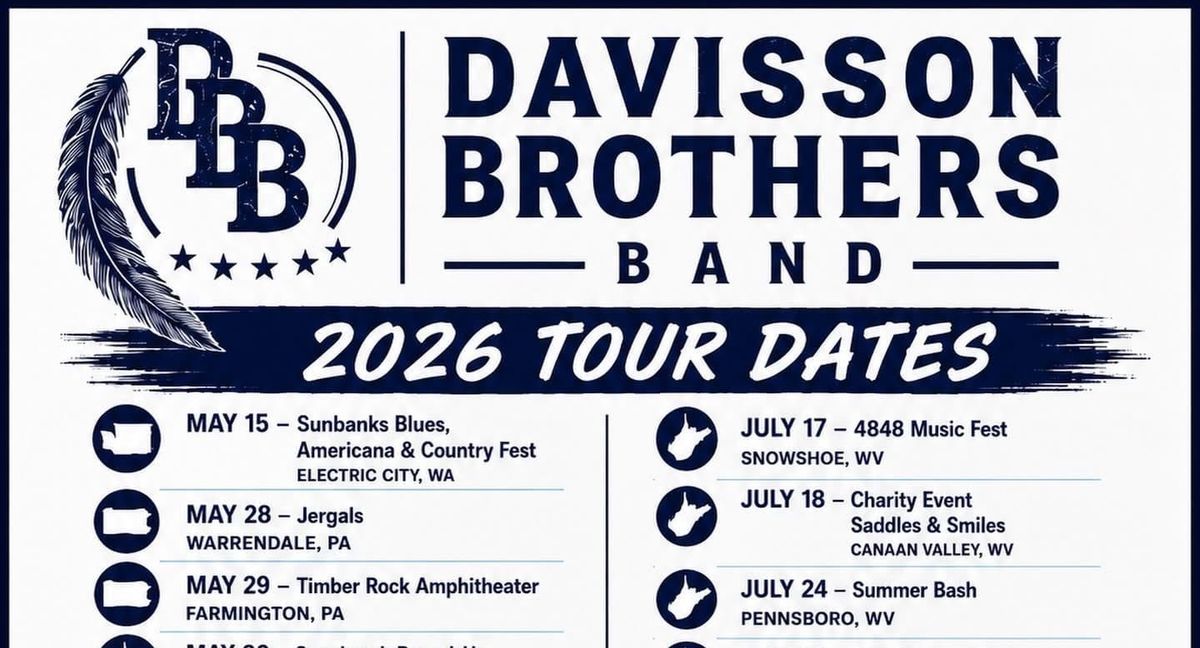 Davisson Brothers Band releases 2026 summer tour schedule, including new West Virginia music festival